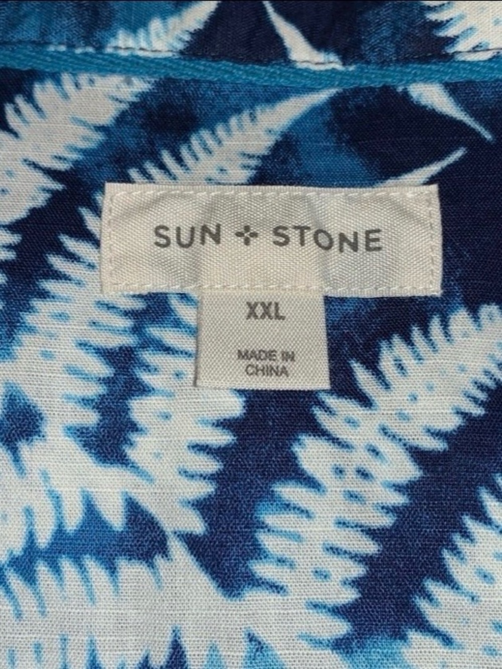 Hawaiian Tropical Short Sleeve Shirts XL Blue Black Knights Bridge Sun & Stone - Picture 5 of 9